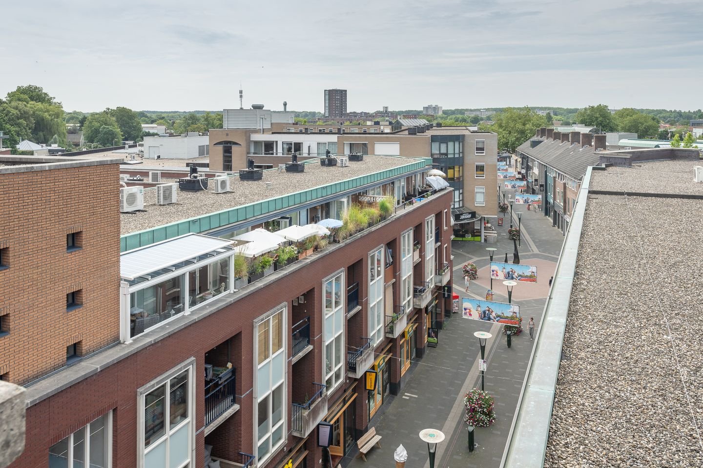 Detail van het uitzicht vanuit het penthouse