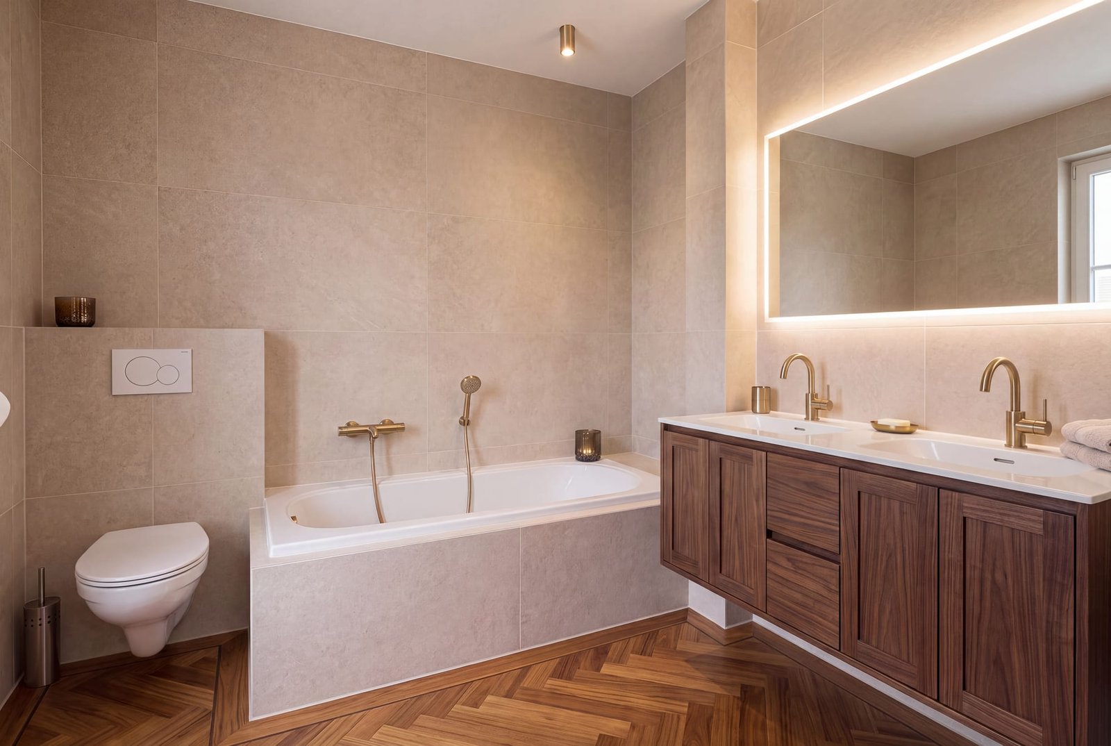 Badkamer, AI-impressie in stijl Hollands chic